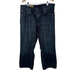 GAP 1969 Loose Fit Dark Blue Jeans Mens Size 34x29 Preowned Shorter Length‎